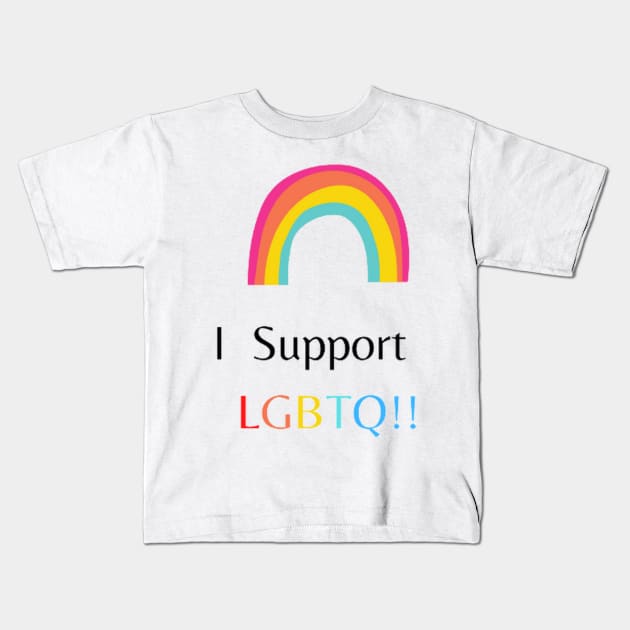 I support LGBTQ Kids T-Shirt by ediemakesart